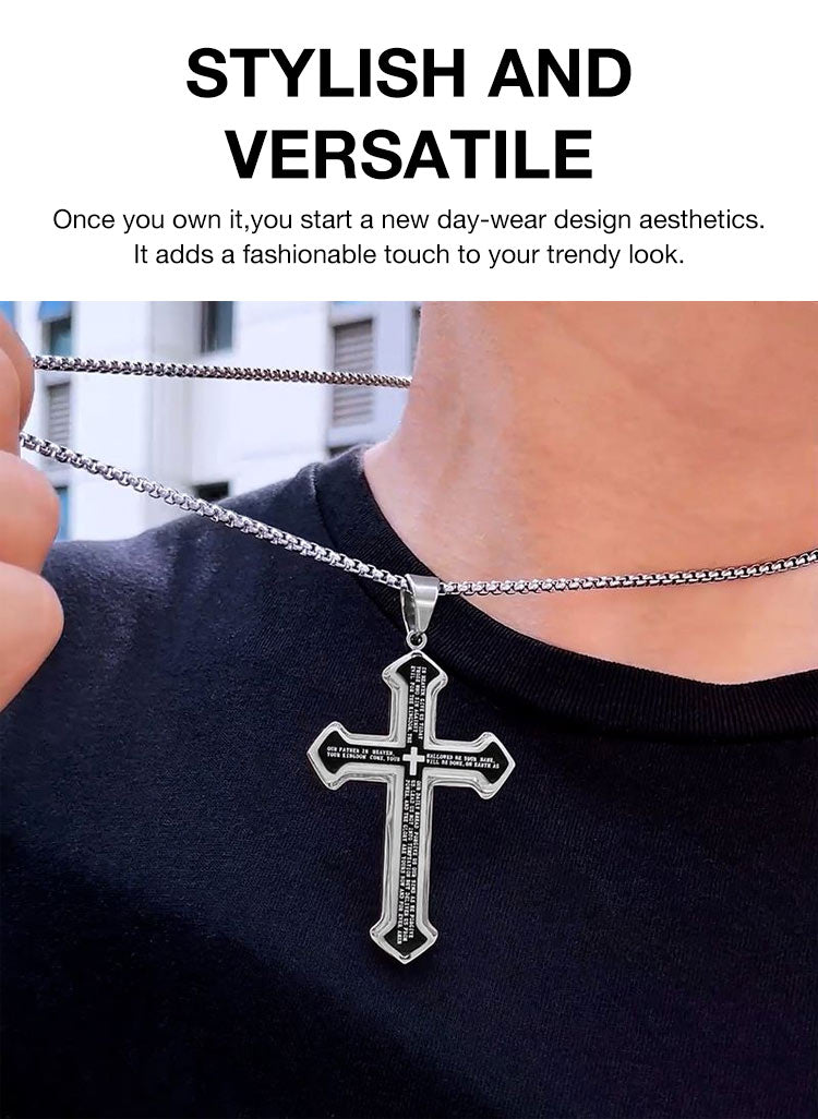 ✝️ Collana con croce “Il Padre Nostro” — Unisex