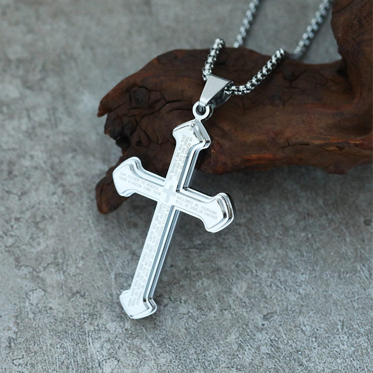 ✝️ Collana con croce “Il Padre Nostro” — Unisex