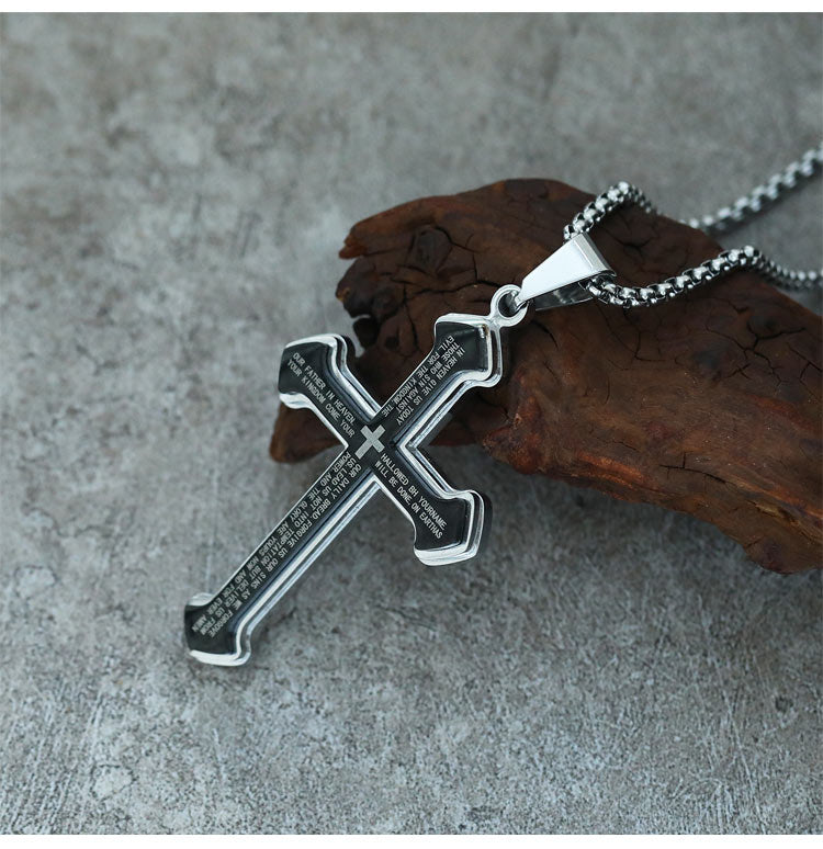 ✝️ Collana con croce “Il Padre Nostro” — Unisex