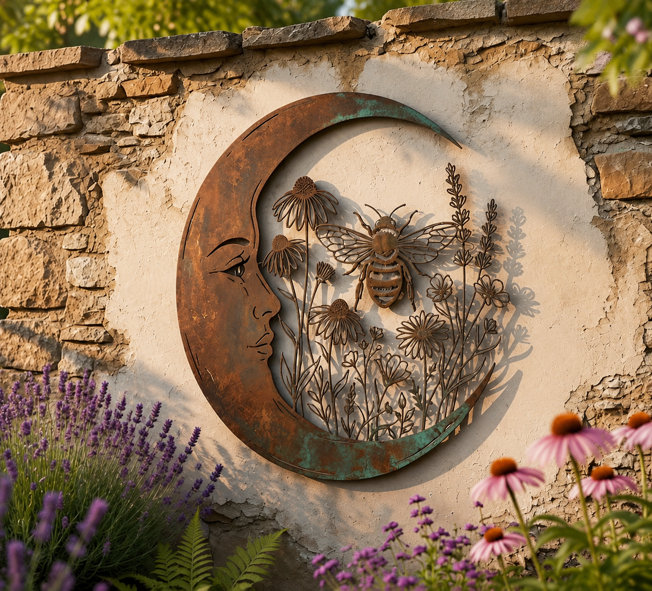 🌙Decorazione da parete “Luna e libellula”