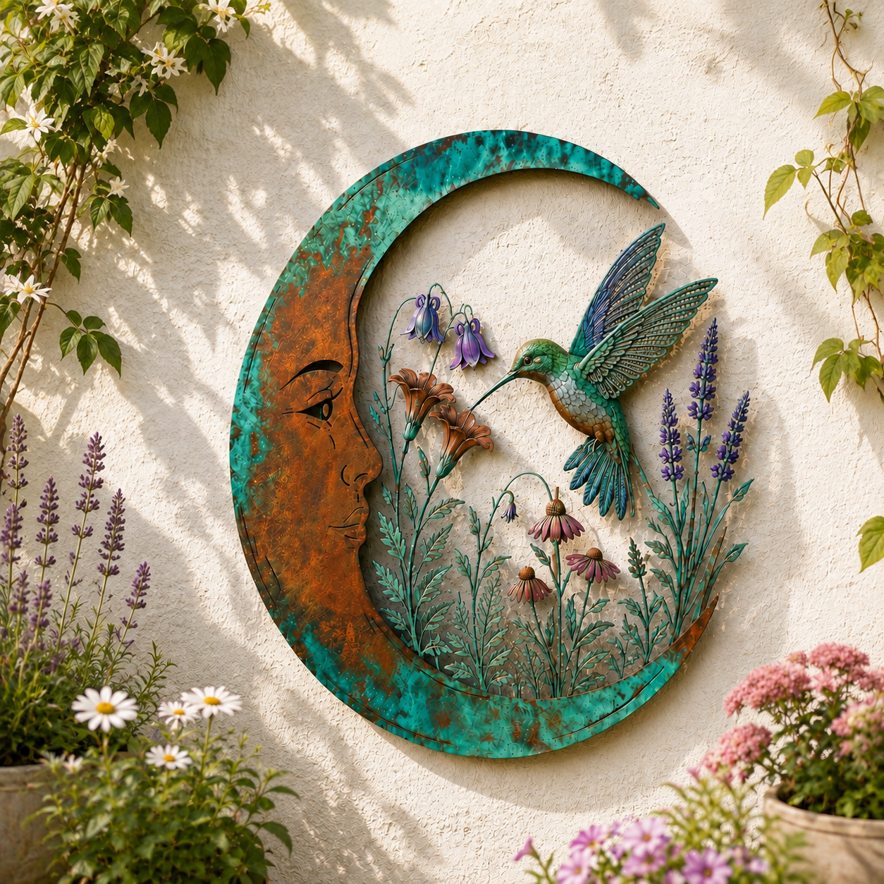 🌙Decorazione da parete “Luna e libellula”