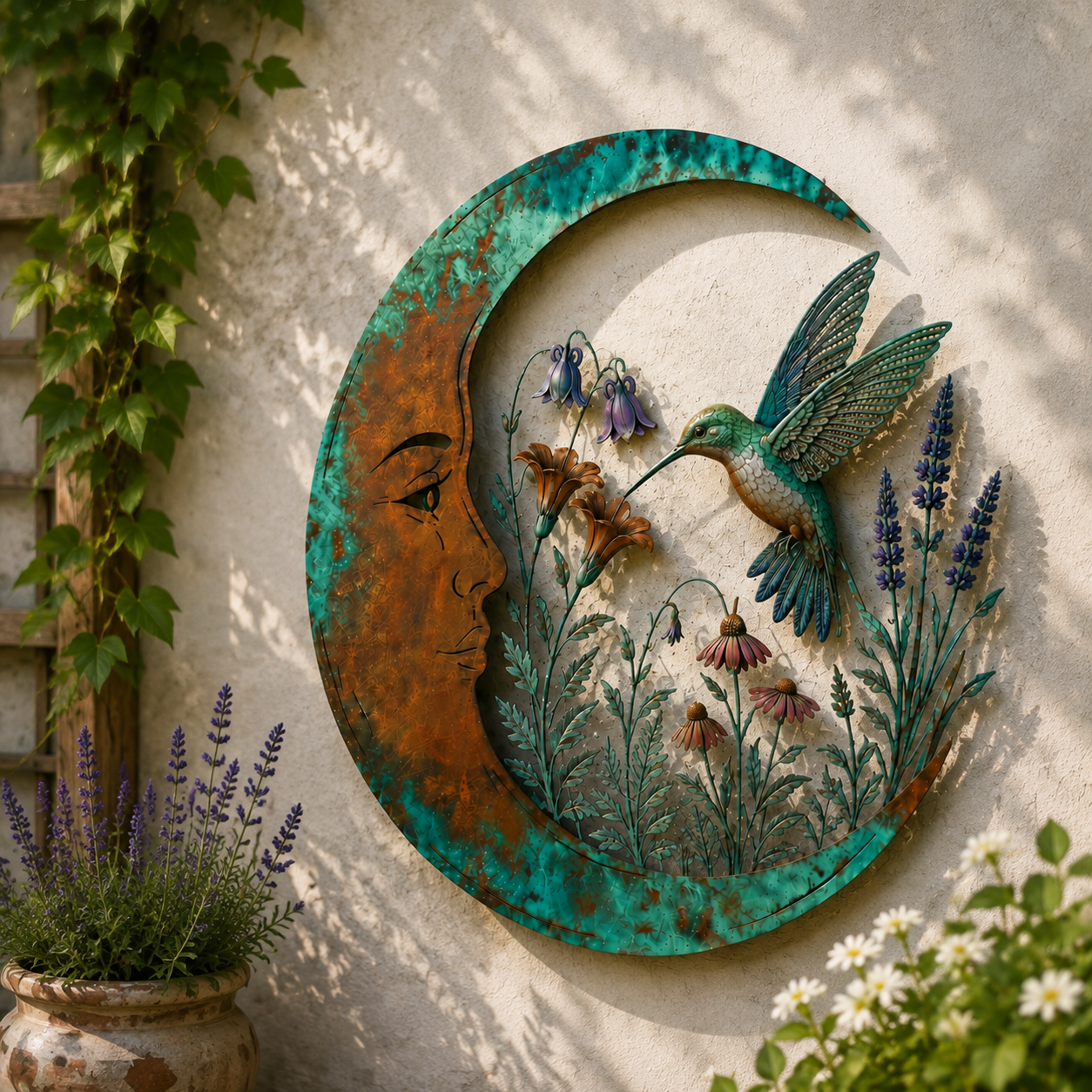 🌙Decorazione da parete “Luna e libellula”