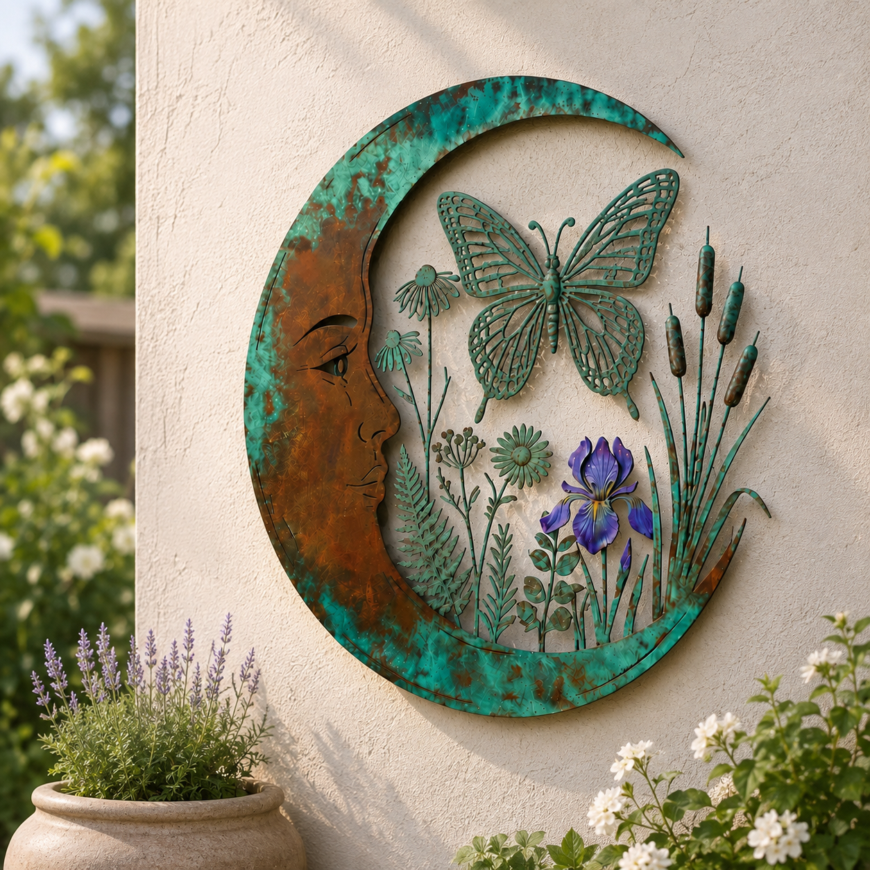 🌙Decorazione da parete “Luna e libellula”