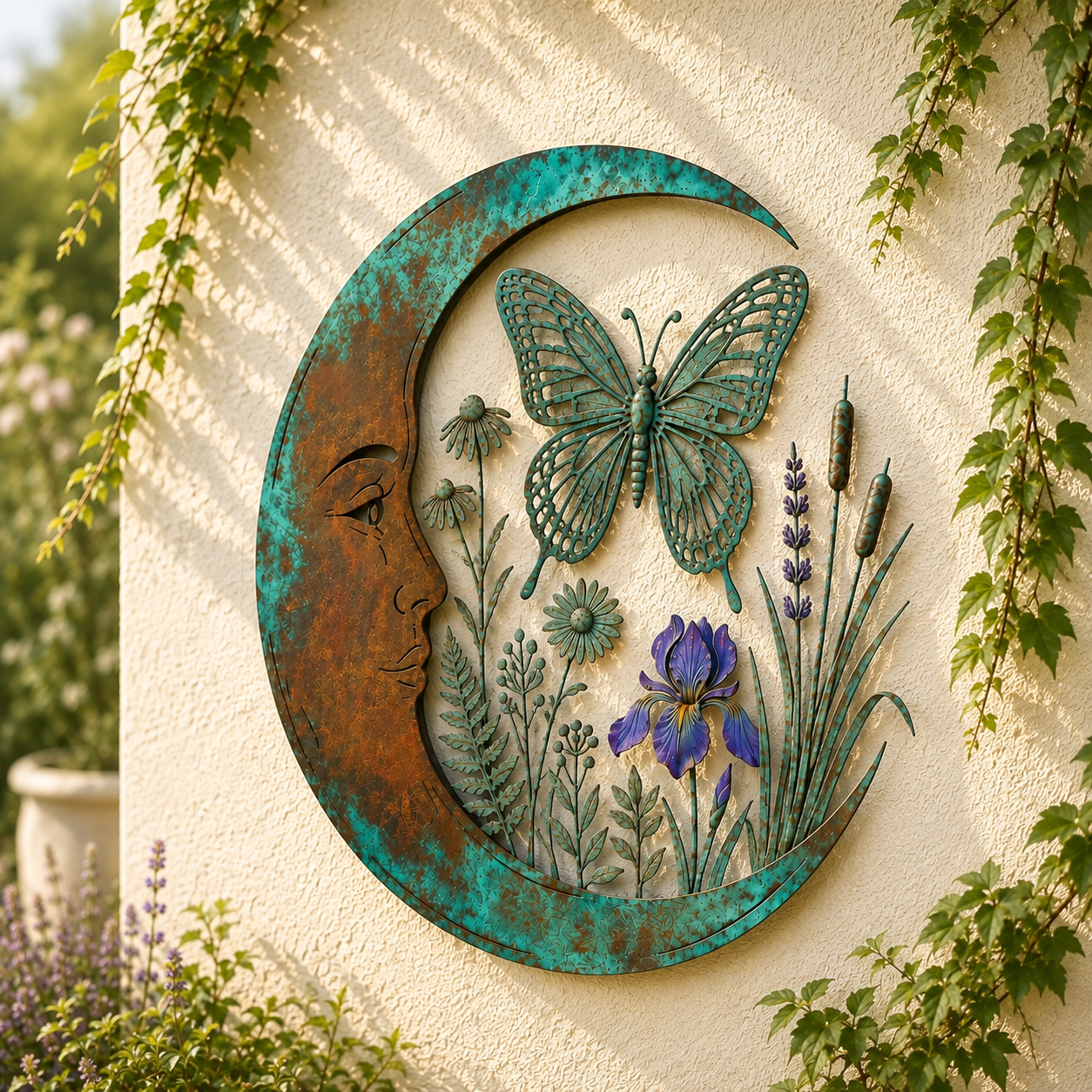 🌙Decorazione da parete “Luna e libellula”