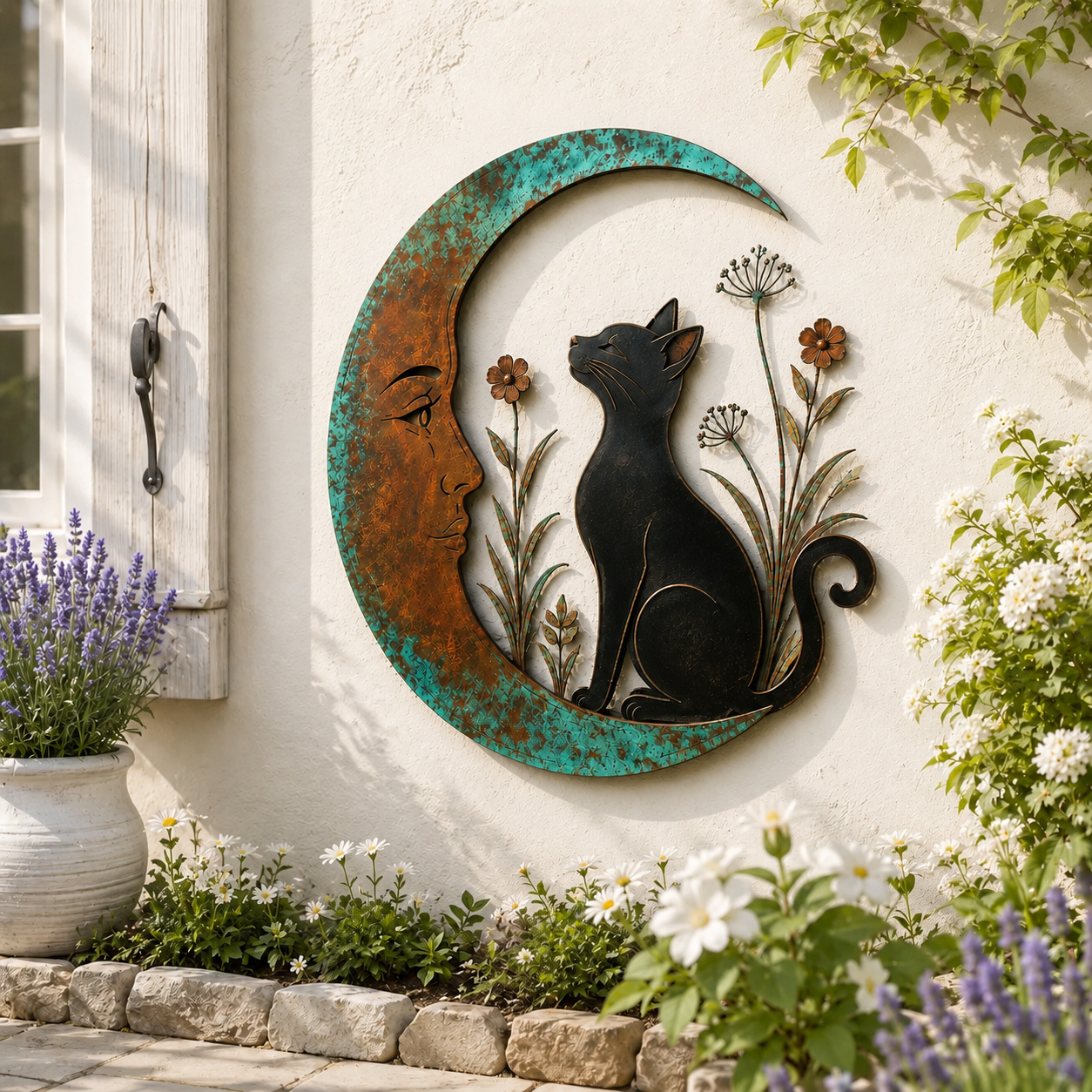 🌙Decorazione da parete “Luna e libellula”