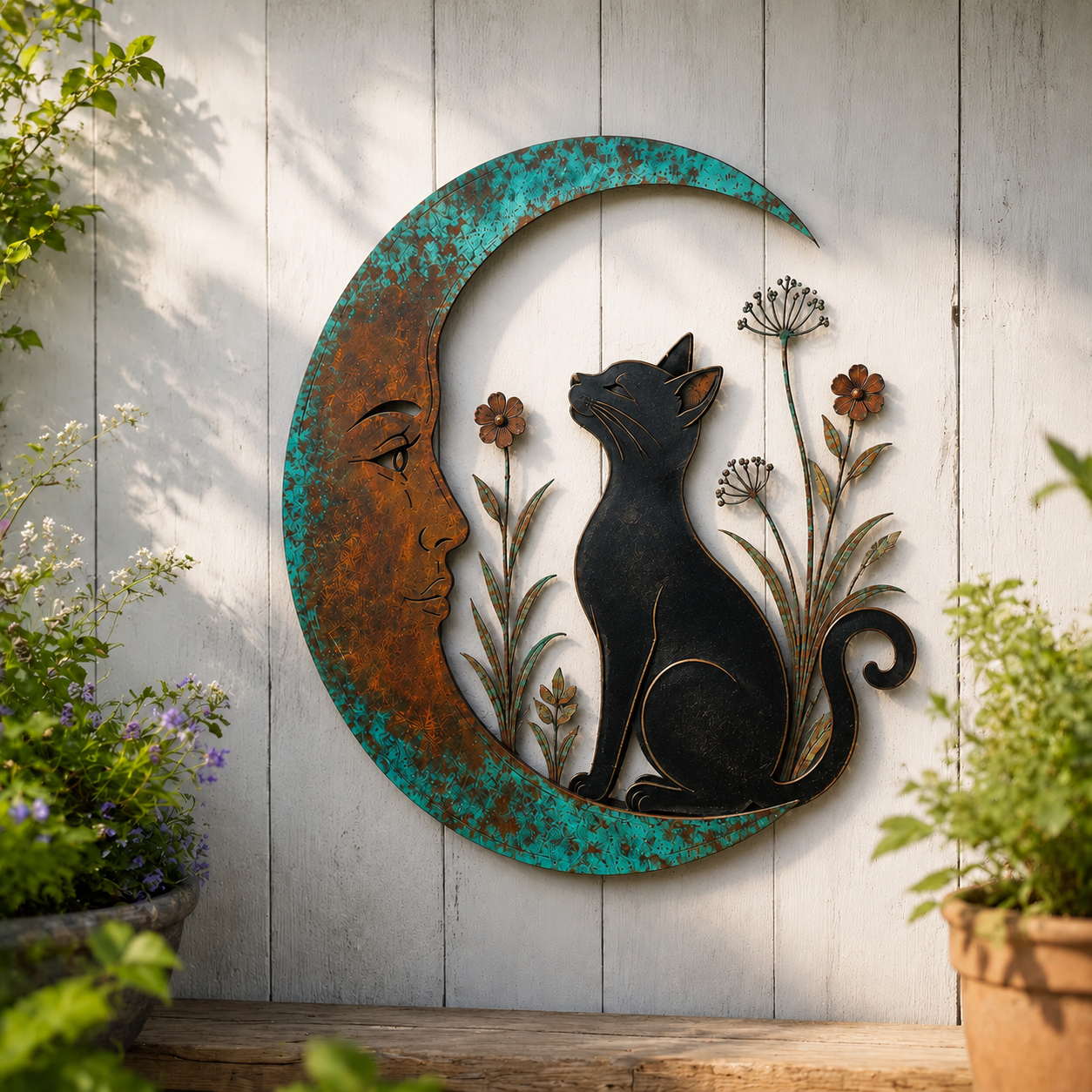 🌙Decorazione da parete “Luna e libellula”