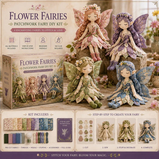 🔥ULTIMO GIORNO: SCONTO DEL 50% - 🧵Collezione fai da te Fairy Patchwork
