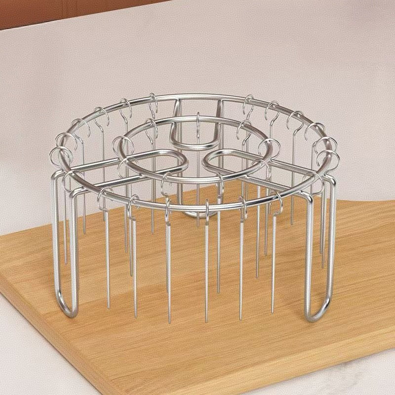🔥 Griglia per spiedini per friggitrice ad aria – Supporto verticale in acciaio inossidabile per kebab, adatto a friggitrici ad aria, forni e snack da barbecue fatti in casa