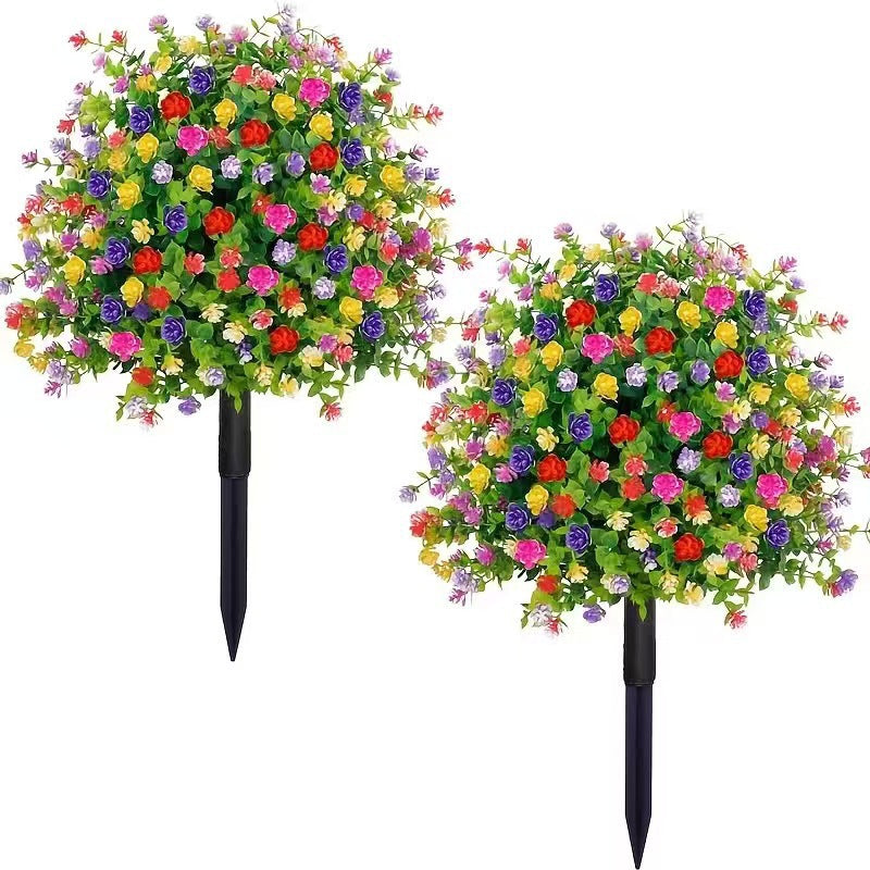 🌸Alberi artificiali in vaso con picchetti di fissaggio