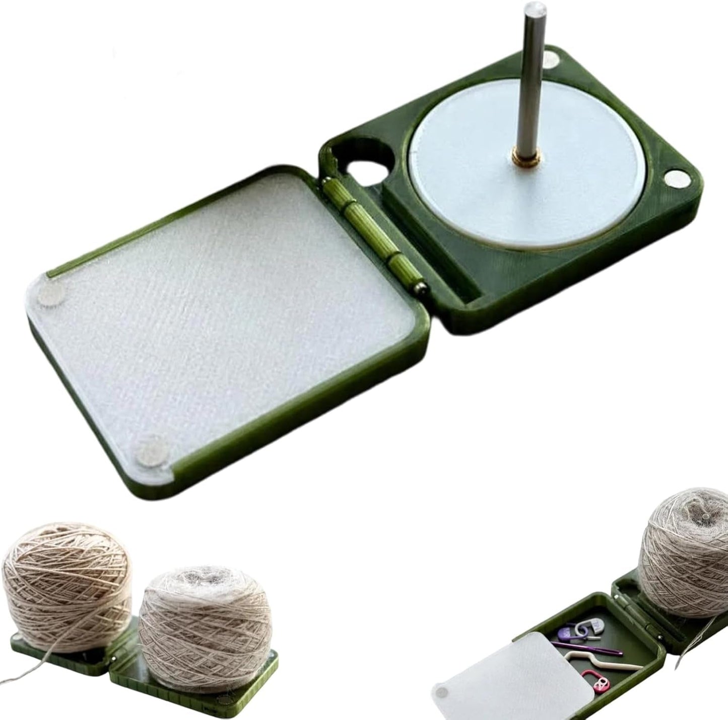 🧶Portagomitolo portatile per uncinetto e lavoro a maglia