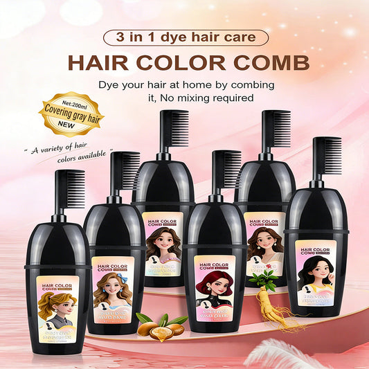 Pettine 3-in-1 per la colorazione dei capelli | Colorazione facile a casa con spazzola integrat