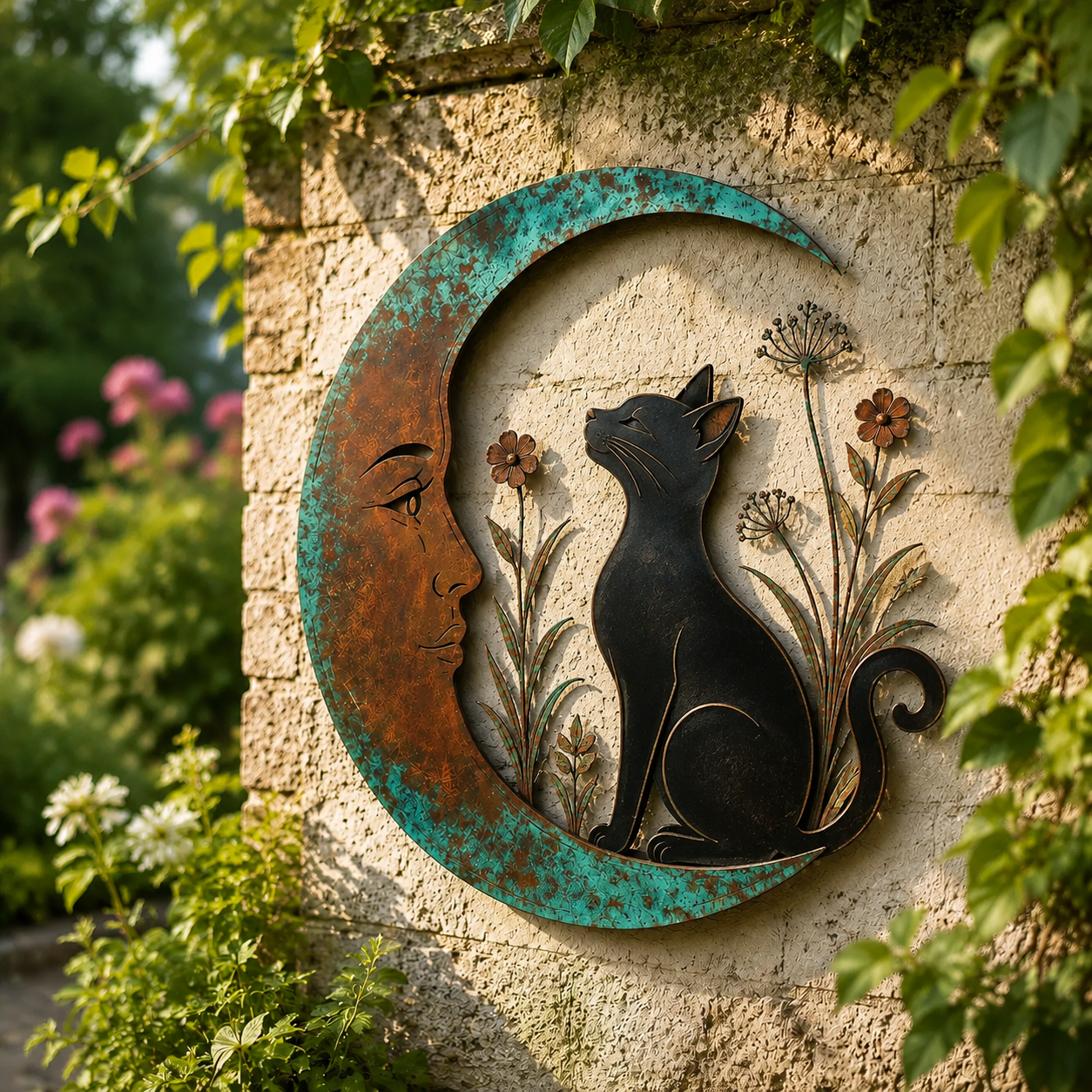 🌙Decorazione da parete “Luna e libellula”