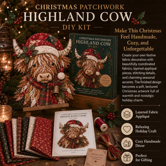 🔥ULTIMO GIORNO DI SCONTO DEL 49% - 🎅Set di decorazioni fai da te con tessuto patchwork natalizio – Risultati meravigliosi, non è richiesta alcuna esperienza