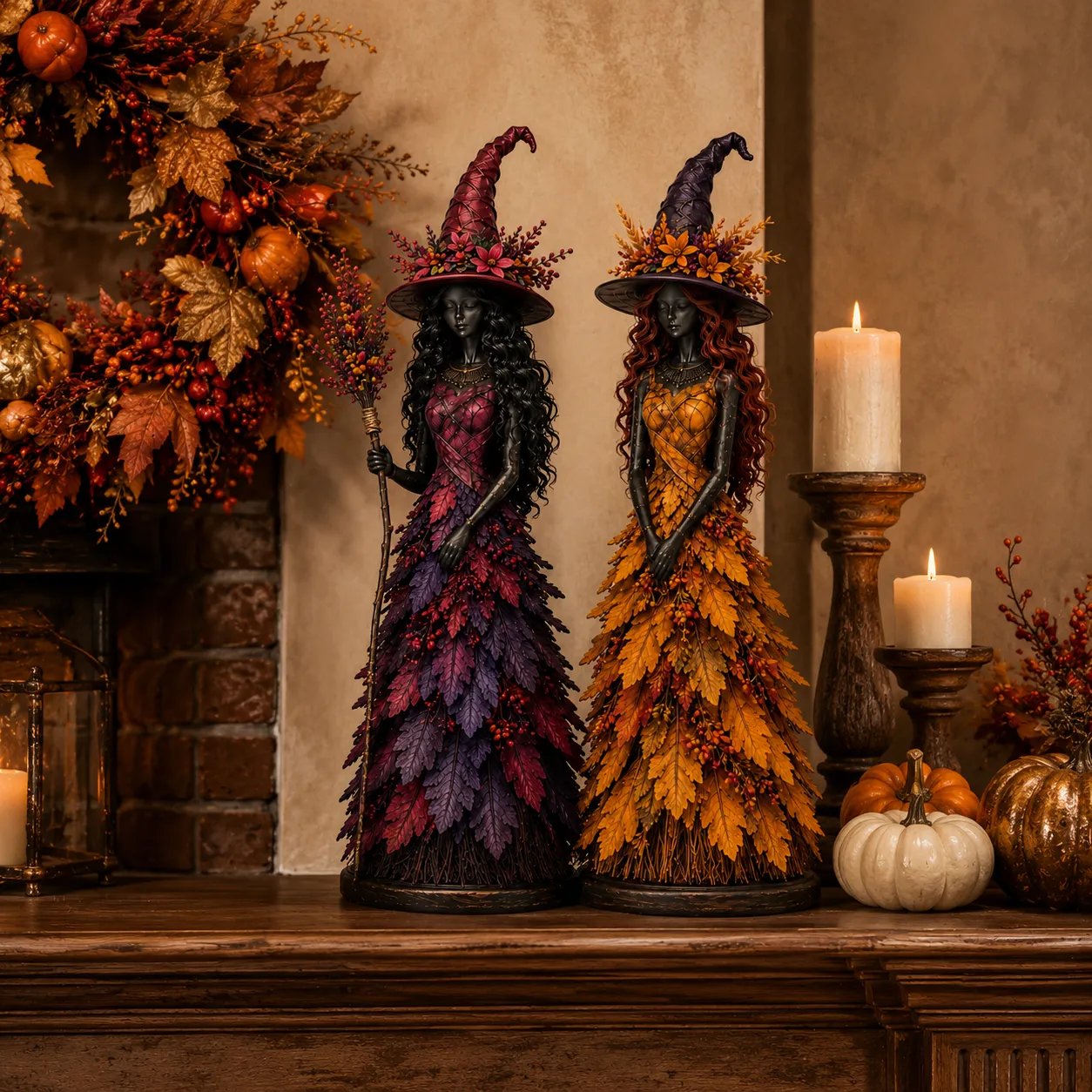 💥ULTIMO GIORNO: SCONTO DEL 49% - 🧙 Statuetta della strega incantata d'autunno (📦Acquistane 2 e la spedizione è gratuita