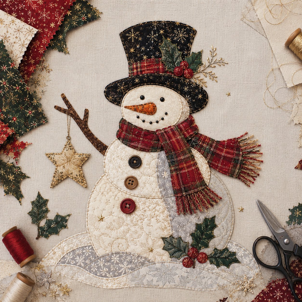 🔥ULTIMO GIORNO DI SCONTO DEL 49% - 🎅Set di decorazioni fai da te con tessuto patchwork natalizio – Risultati meravigliosi, non è richiesta alcuna esperienza
