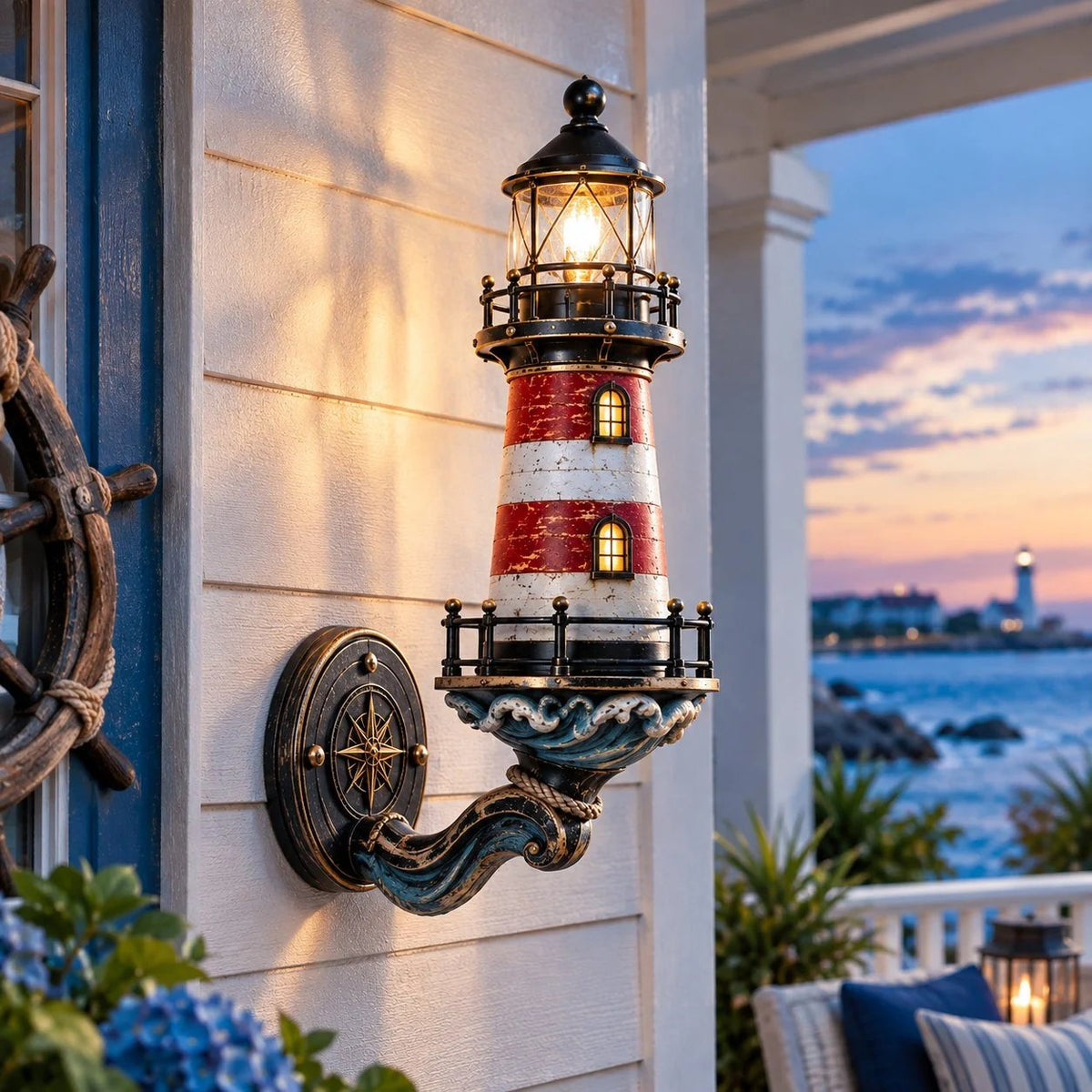🌊Applique vintage a forma di faro costiero