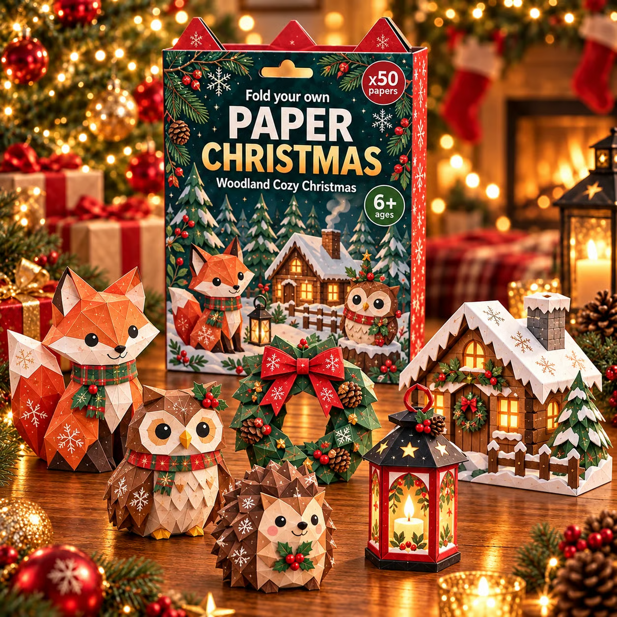 🎄Kit fai da te per decorazioni natalizie in carta – 250 fogli, 5 temi festivi