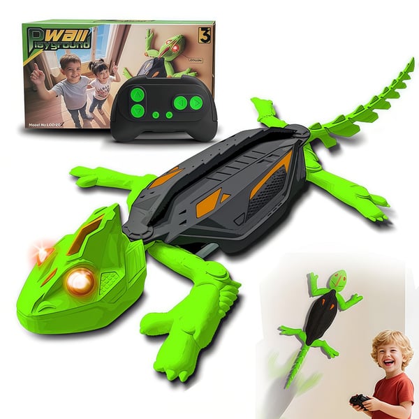 Giocattolo radiocomandato a forma di geco che si arrampica sui muri a infrarossi con luci 🦎✨