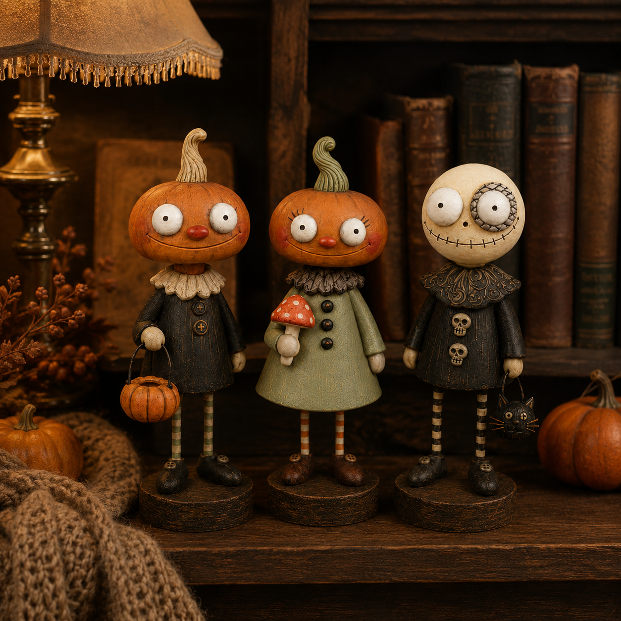 🎃Amici delle zucche primitive – Collezione di statuine vintage di Hallowee
