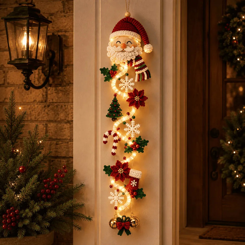 ⏳ Ultimo giorno con il 49% di sconto – 🎄MerryCascade™: decorazione luminosa da appendere alla porta per Natale | 6 modelli festosi con luci✨