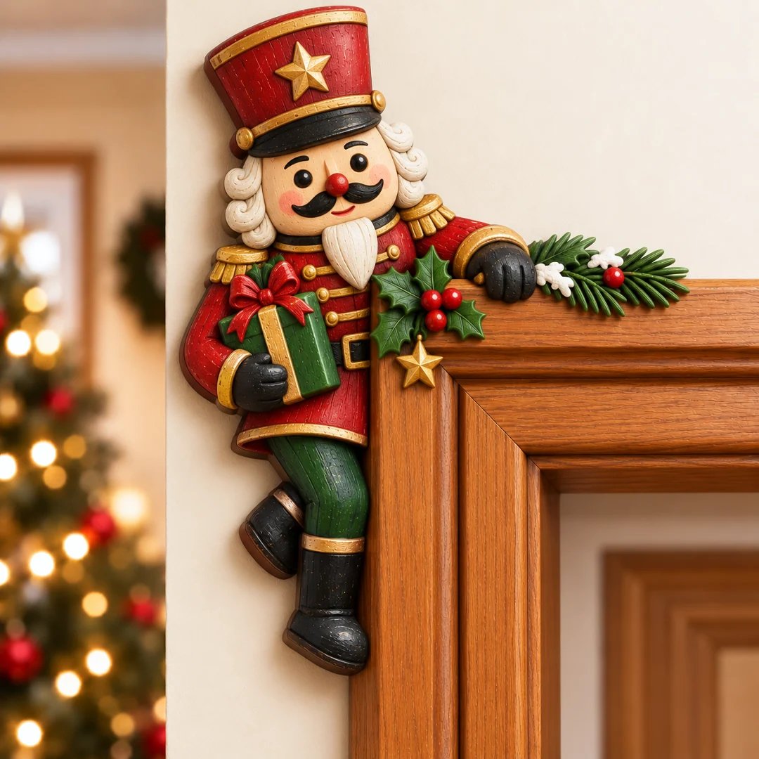 ⏰ULTIMO GIORNO: SCONTO DEL 50% 🎅Decorazione angolare per telaio della porta “Peekaboo” natalizi