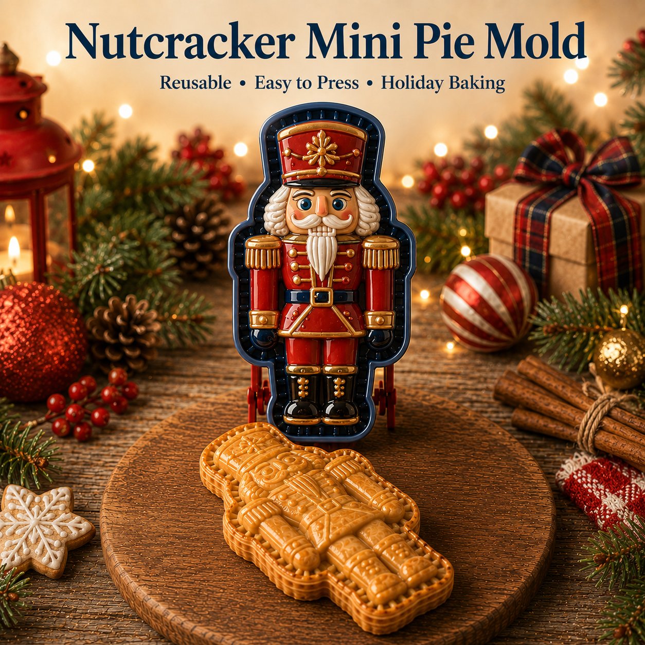 🎄 Collezione di 8 stampi per mini tortine natalizie