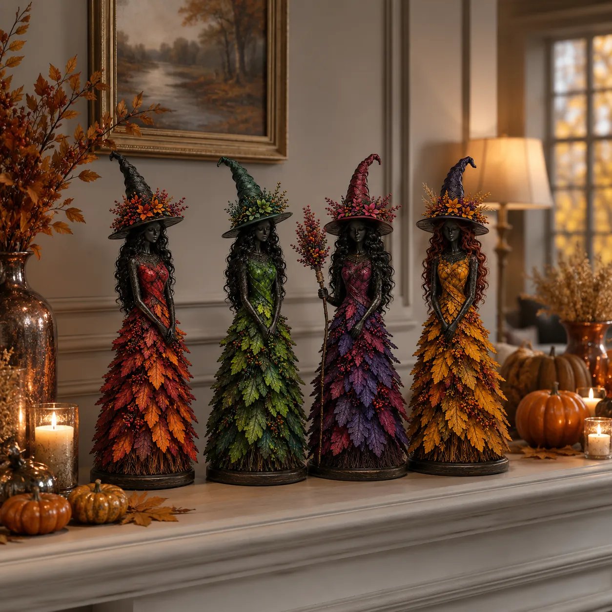 💥ULTIMO GIORNO: SCONTO DEL 49% - 🧙 Statuetta della strega incantata d'autunno (📦Acquistane 2 e la spedizione è gratuita