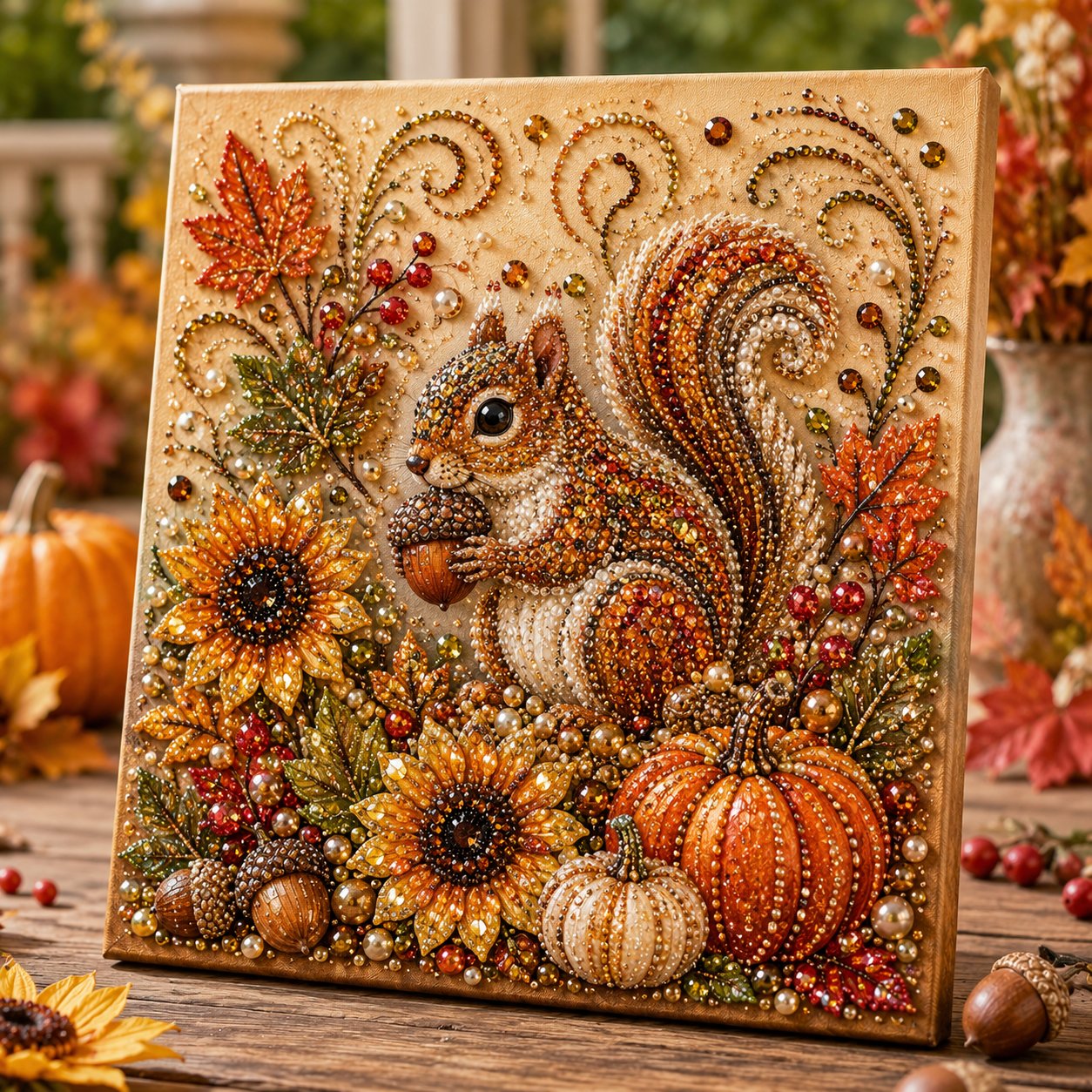 🍂💎 Kit per dipingere con le perle autunnali – Un rilassante progetto fai da te per creare scintillanti opere d'arte autunnali 🖌️