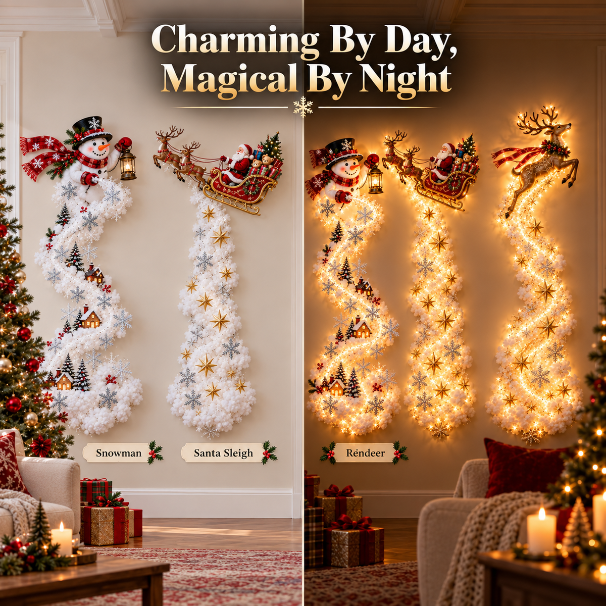 ✨Applique “Christmas Magic Trail” – Un po’ di magia natalizia direttamente sulla tua parete