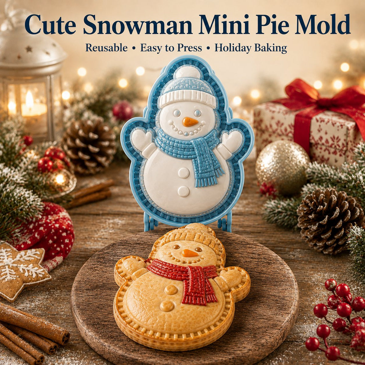🎄 Collezione di 8 stampi per mini tortine natalizie
