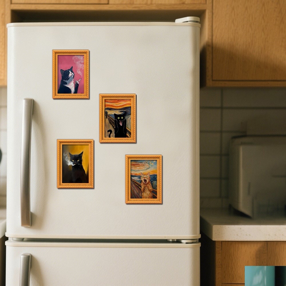 🌹 Calamite da frigo a forma di gatto - Decorazioni con cornice a forma di gatto per la casa e l'ufficio 🐱✨