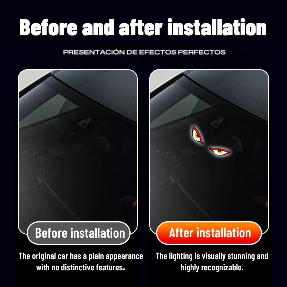 🔥Ultimo giorno: 49% di sconto - Luce LED per finestrini auto "Solar Demon Eye