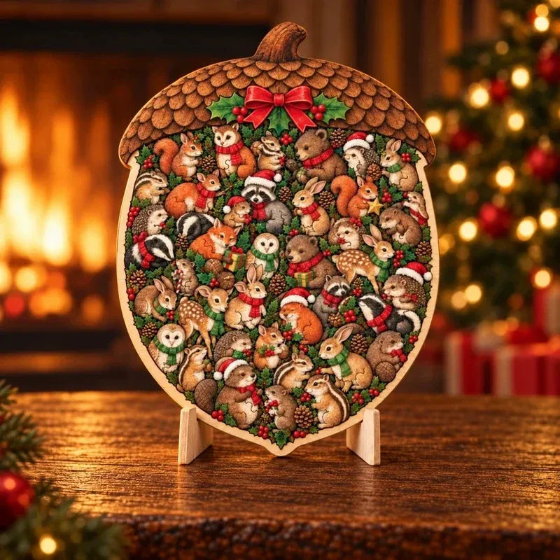 🎄Puzzle natalizio in legno con supporto | 9 motivi festivi da assemblare ed esporre
