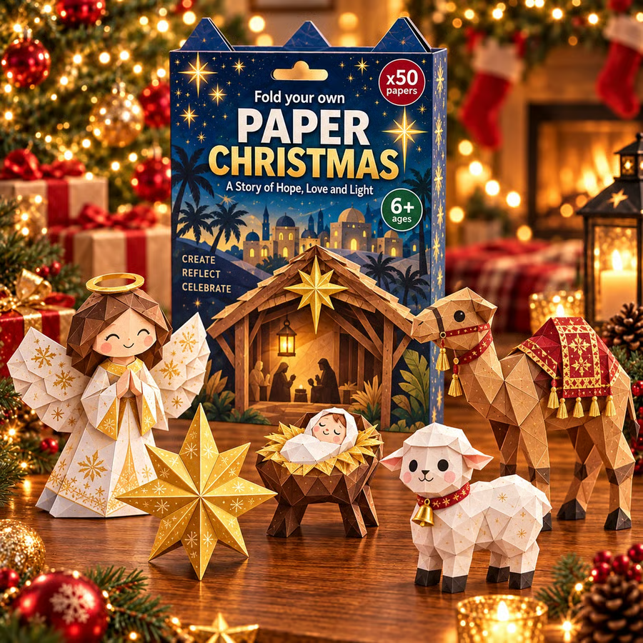 🎄Kit fai da te per decorazioni natalizie in carta – 250 fogli, 5 temi festivi