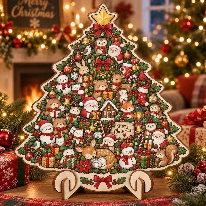 🎄Puzzle natalizio in legno con supporto | 9 motivi festivi da assemblare ed esporre