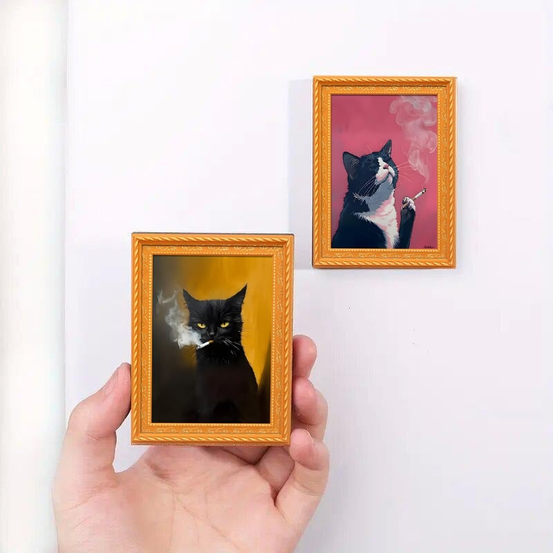 🌹 Calamite da frigo a forma di gatto - Decorazioni con cornice a forma di gatto per la casa e l'ufficio 🐱✨