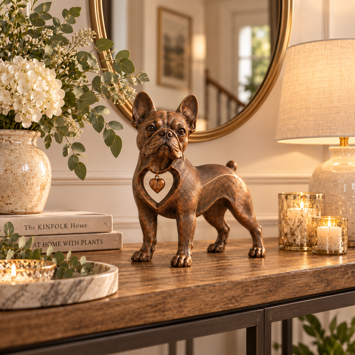 ⭐Scultura di un bulldog francese in stile retrò classico — Amore a prima vista!