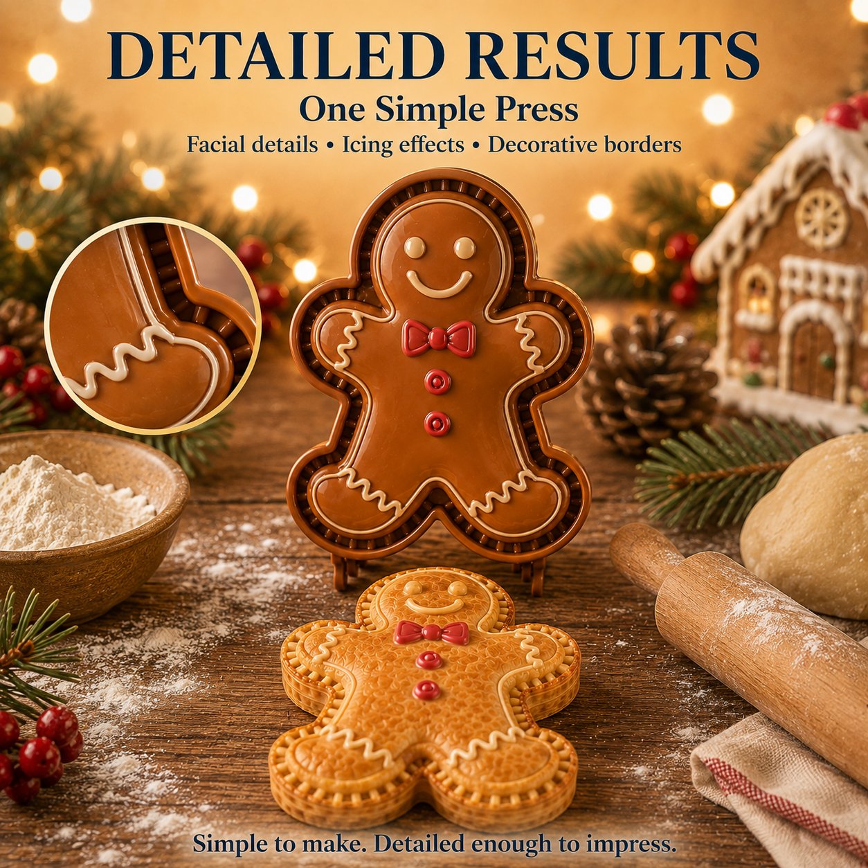 🎄 Collezione di 8 stampi per mini tortine natalizie