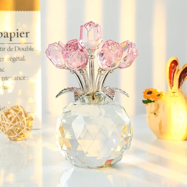 🌈✨ Fiori di rosa di cristallo - Decorazione creativa per la casa ✨🌈