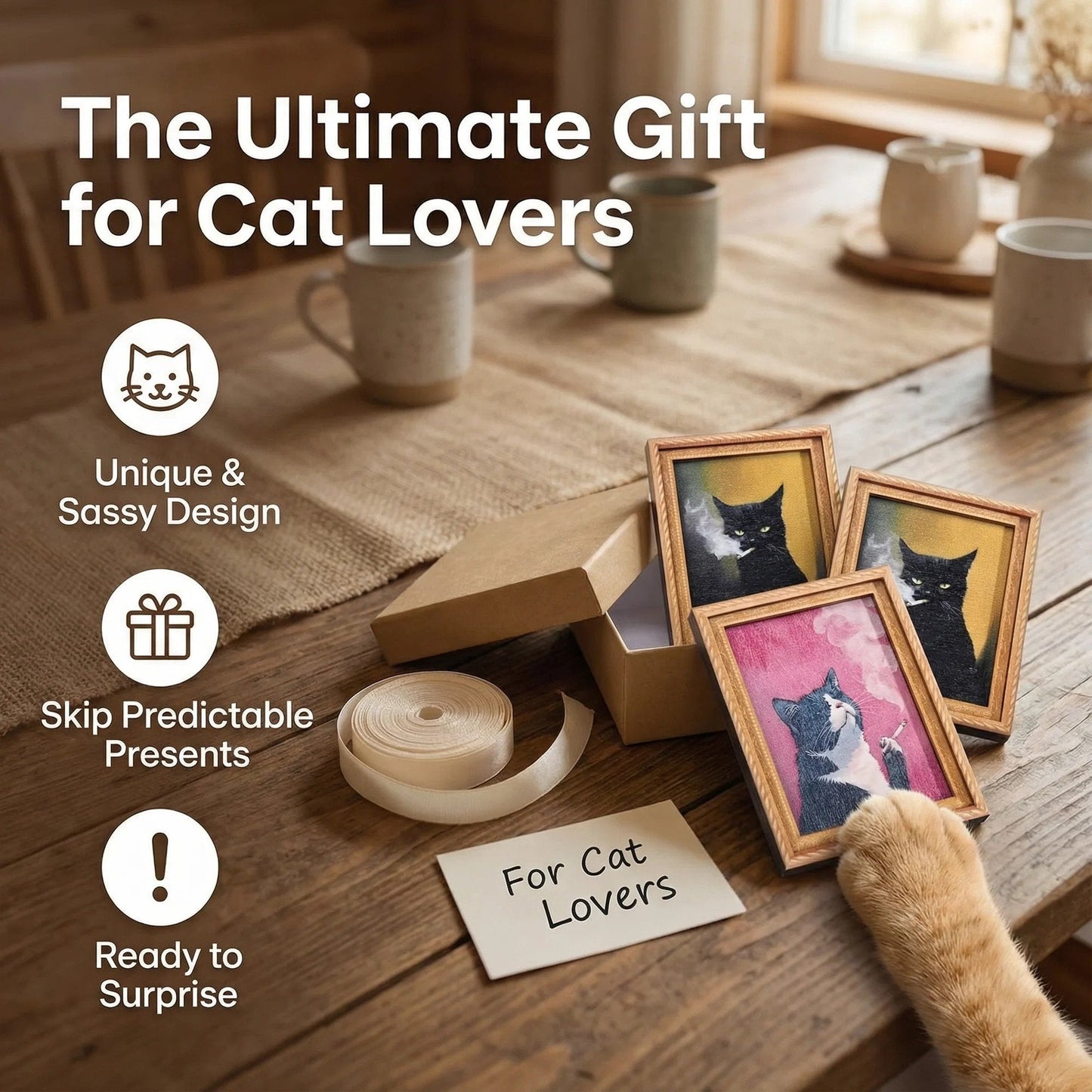 🌹 Calamite da frigo a forma di gatto - Decorazioni con cornice a forma di gatto per la casa e l'ufficio 🐱✨