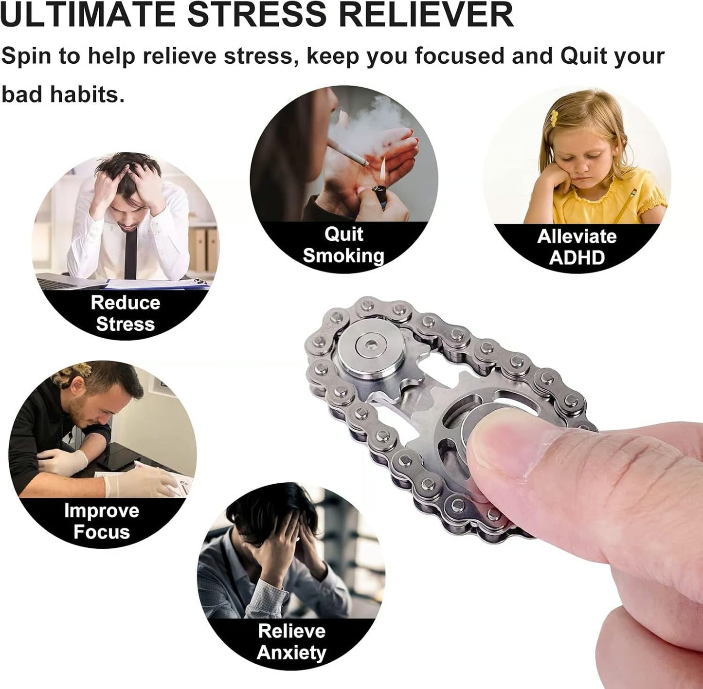 Giocattolo antistress Top Gear Gyro resistente con dito: regalo perfetto per adolescenti e adulti