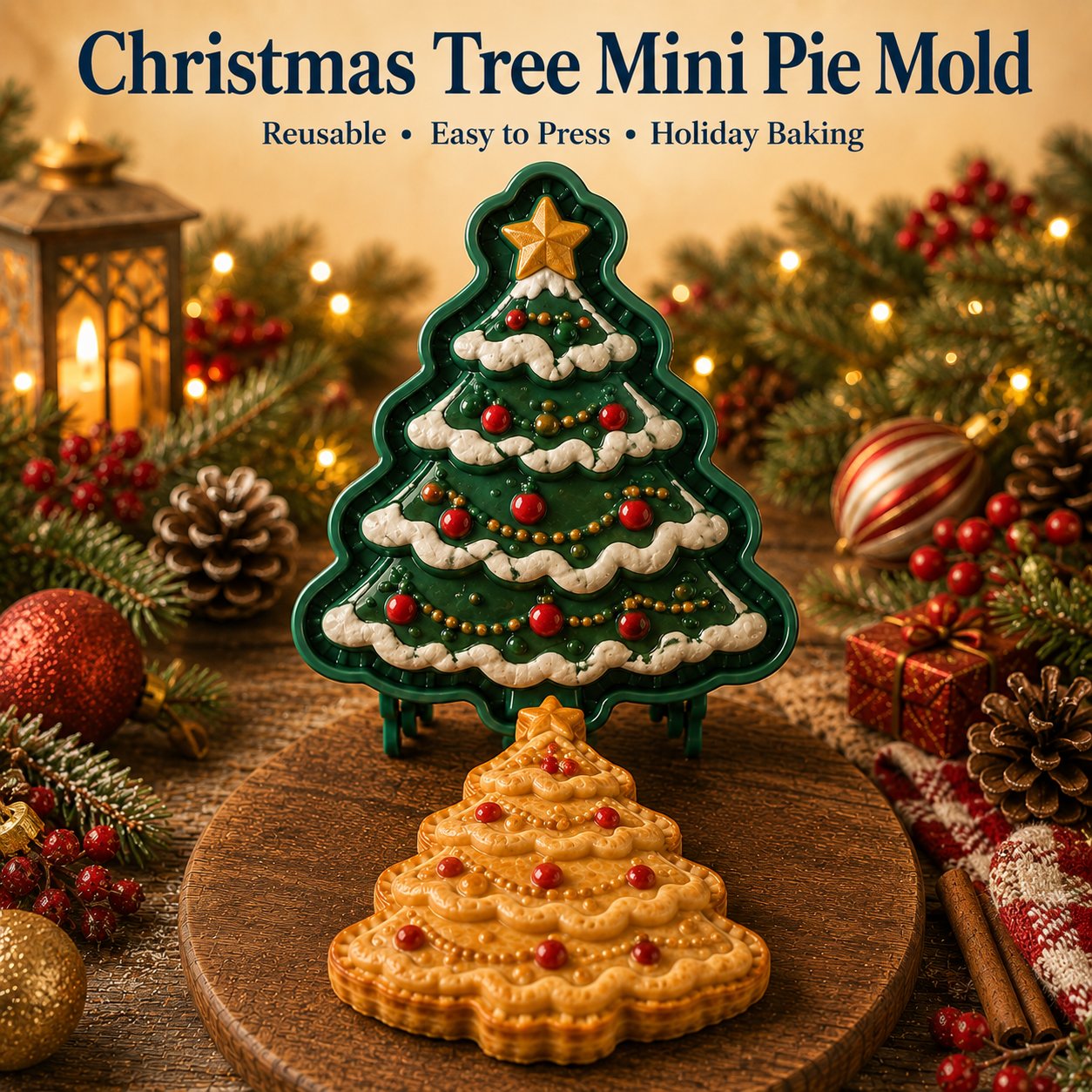 🎄 Collezione di 8 stampi per mini tortine natalizie