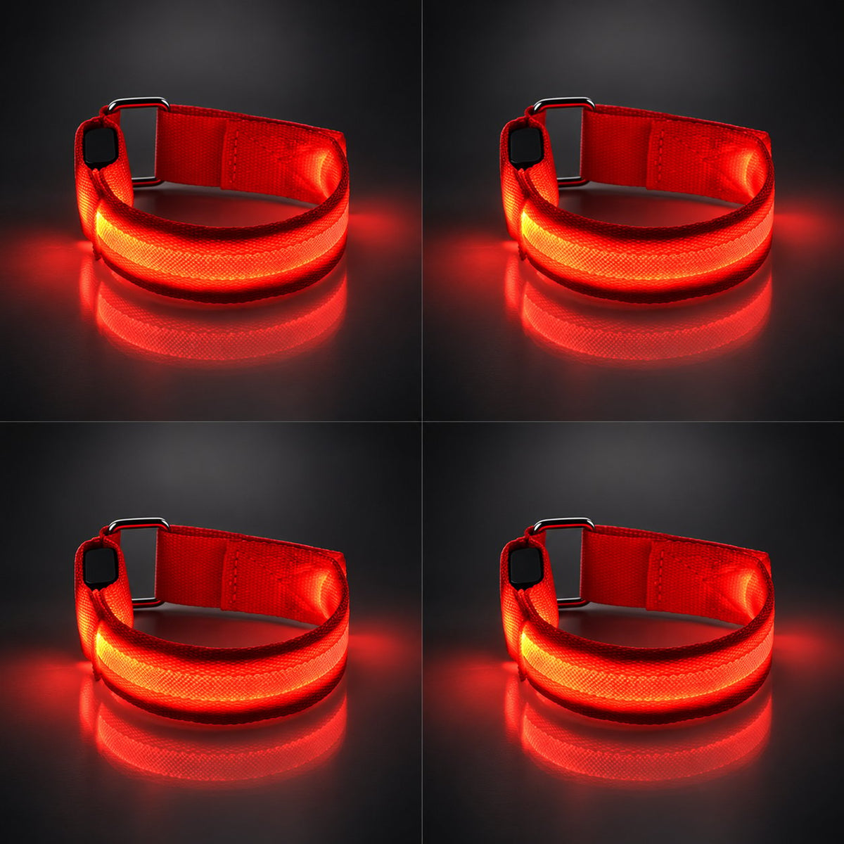 🐎 Cinghie LED per zampe di cavallo – Confezione da 4 | Luci di sicurezza ricaricabili per l'equitazione notturna | Chiusura in velcro regolabile adatta a cavalli di tutte le taglie ✨