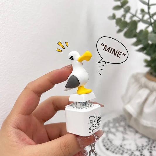 Portachiavi con bottone “Seagull MINE!” - Suono reale e luce LED