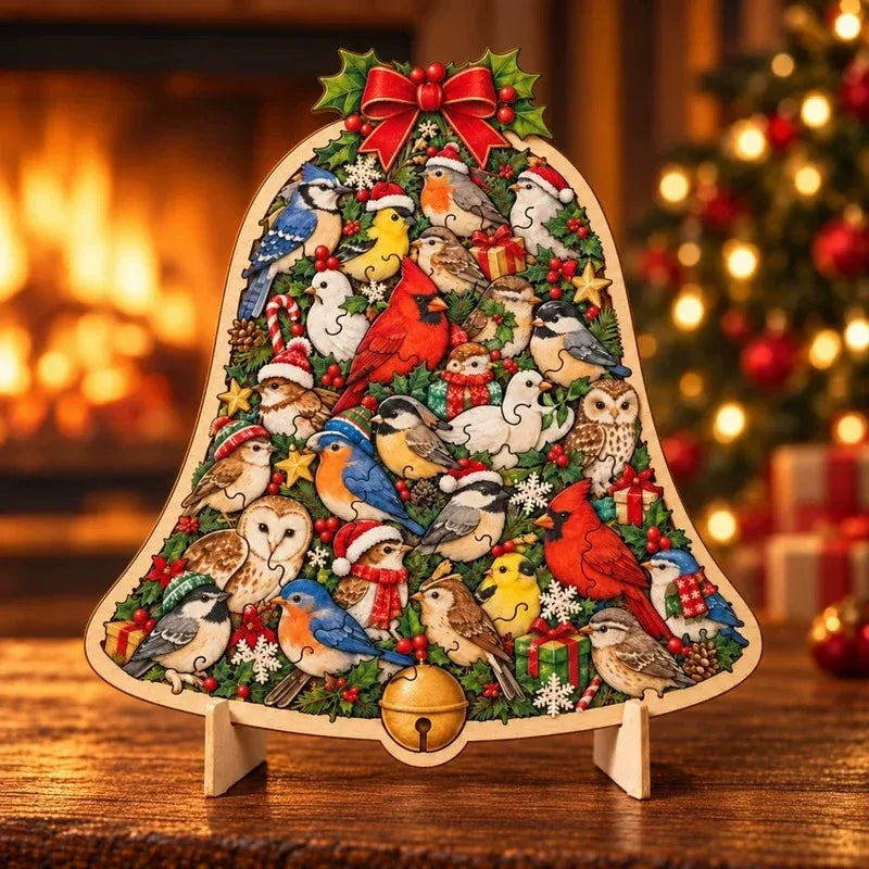 🎄Puzzle natalizio in legno con supporto | 9 motivi festivi da assemblare ed esporre