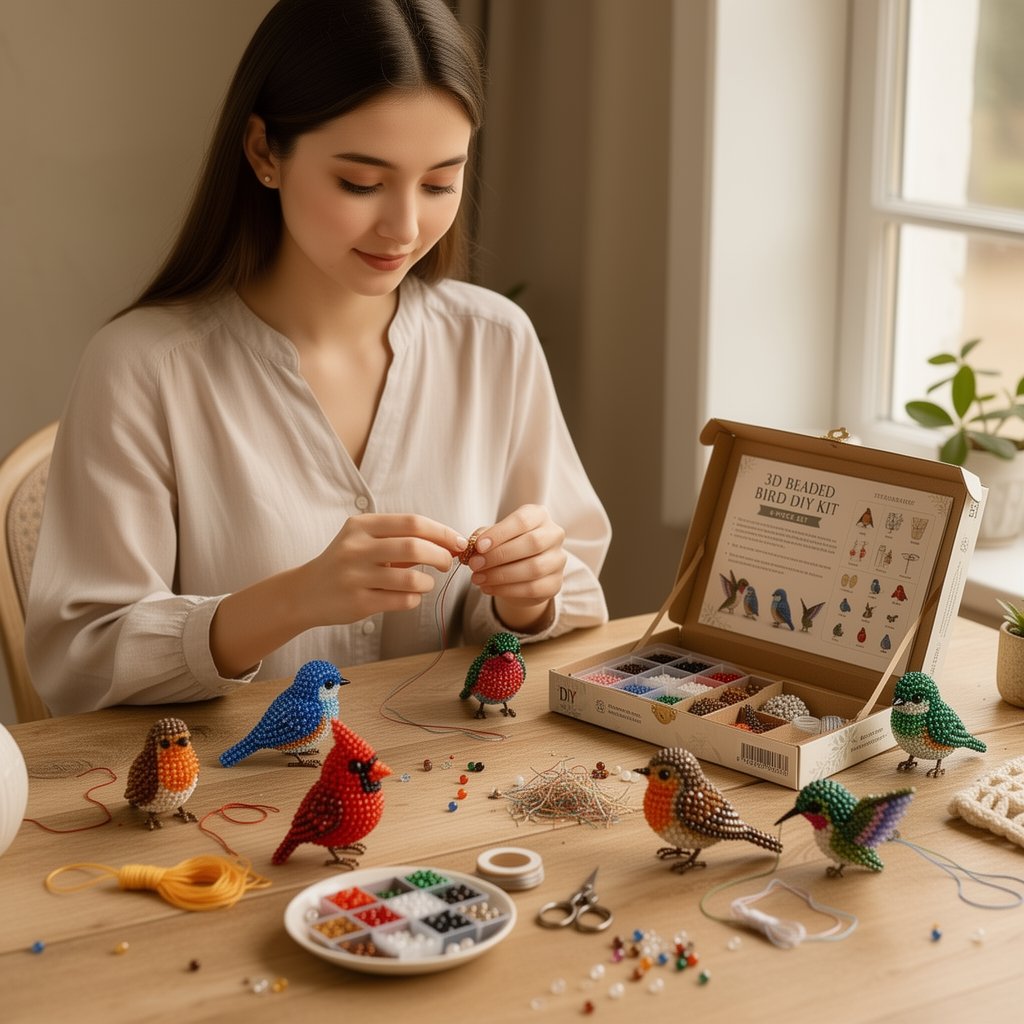 🧵✨ Kit fai da te per creare piccoli animaletti in 3D con perlin