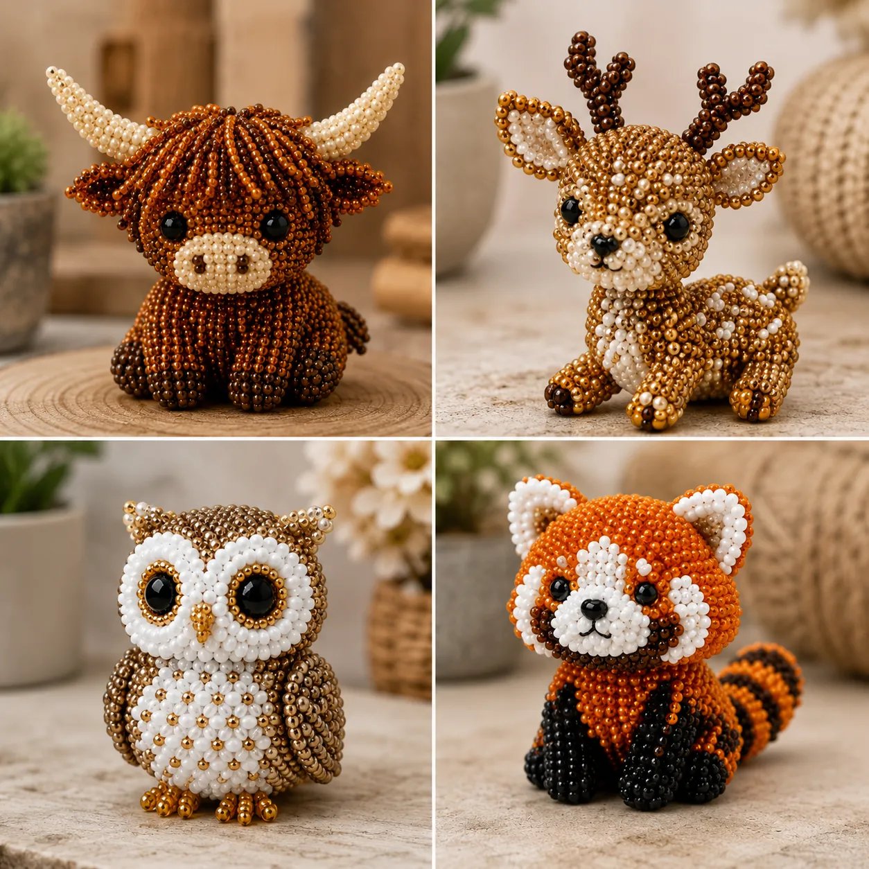 🧵✨ Kit fai da te per creare piccoli animaletti in 3D con perlin