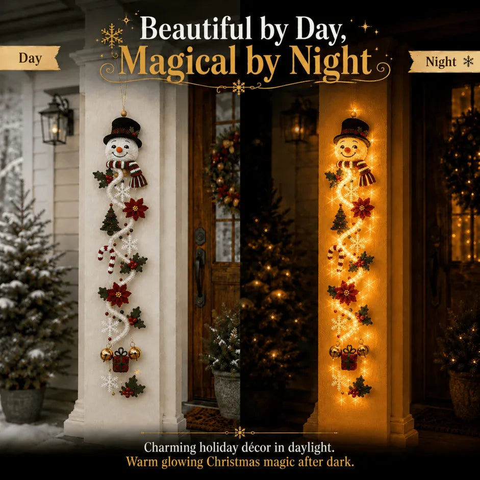 ⏳ Ultimo giorno con il 49% di sconto – 🎄MerryCascade™: decorazione luminosa da appendere alla porta per Natale | 6 modelli festosi con luci✨