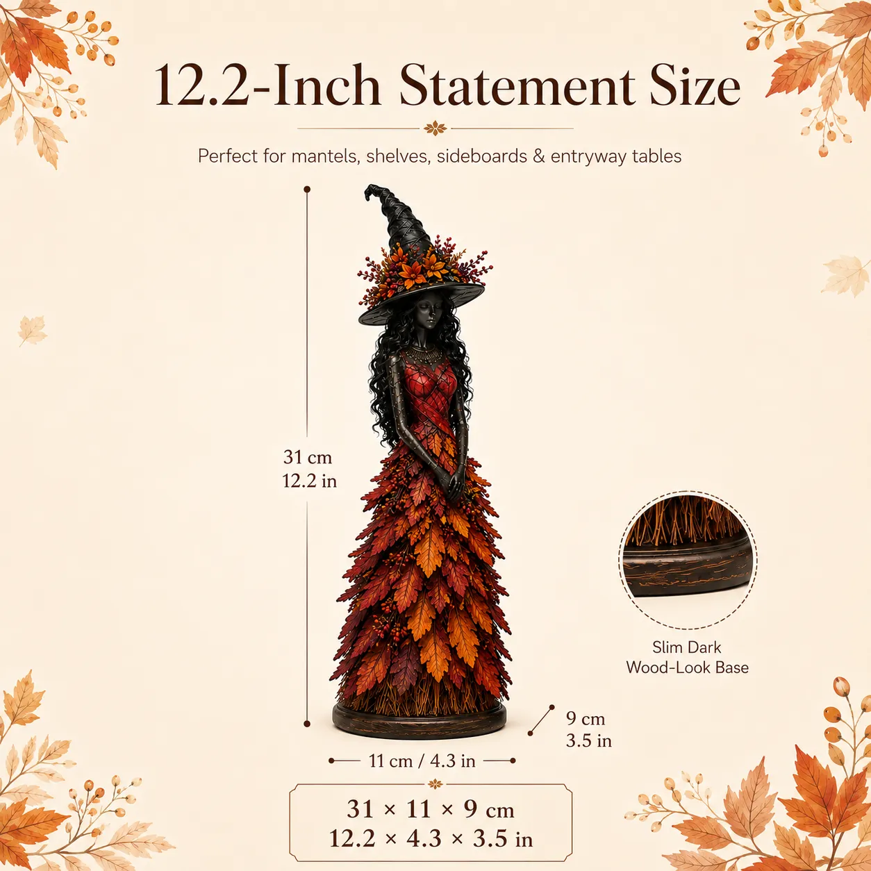 💥ULTIMO GIORNO: SCONTO DEL 49% - 🧙 Statuetta della strega incantata d'autunno (📦Acquistane 2 e la spedizione è gratuita