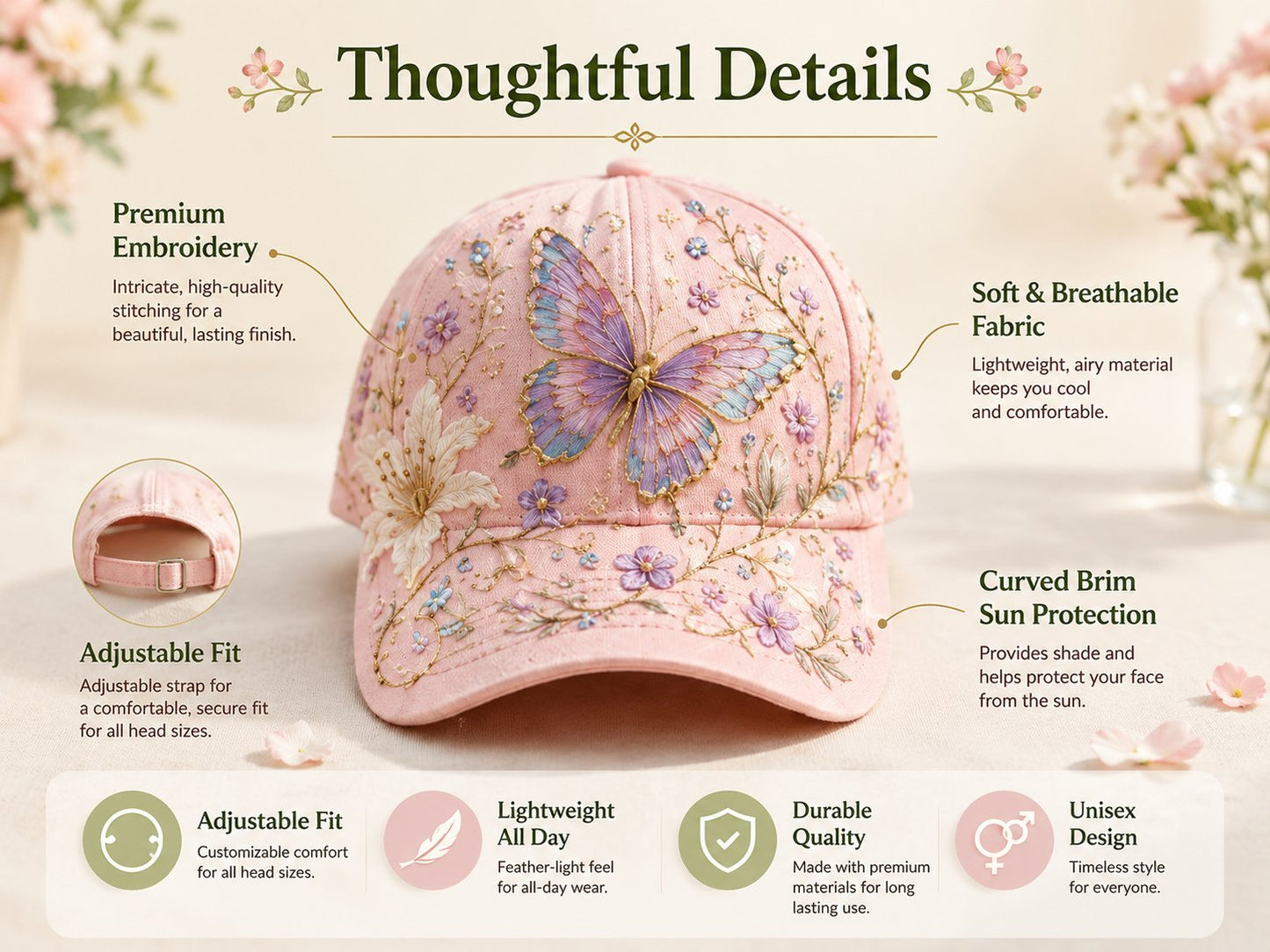 🔥Ultimo giorno – 50% di sconto 🌸🌿 Cappellino da giardin
